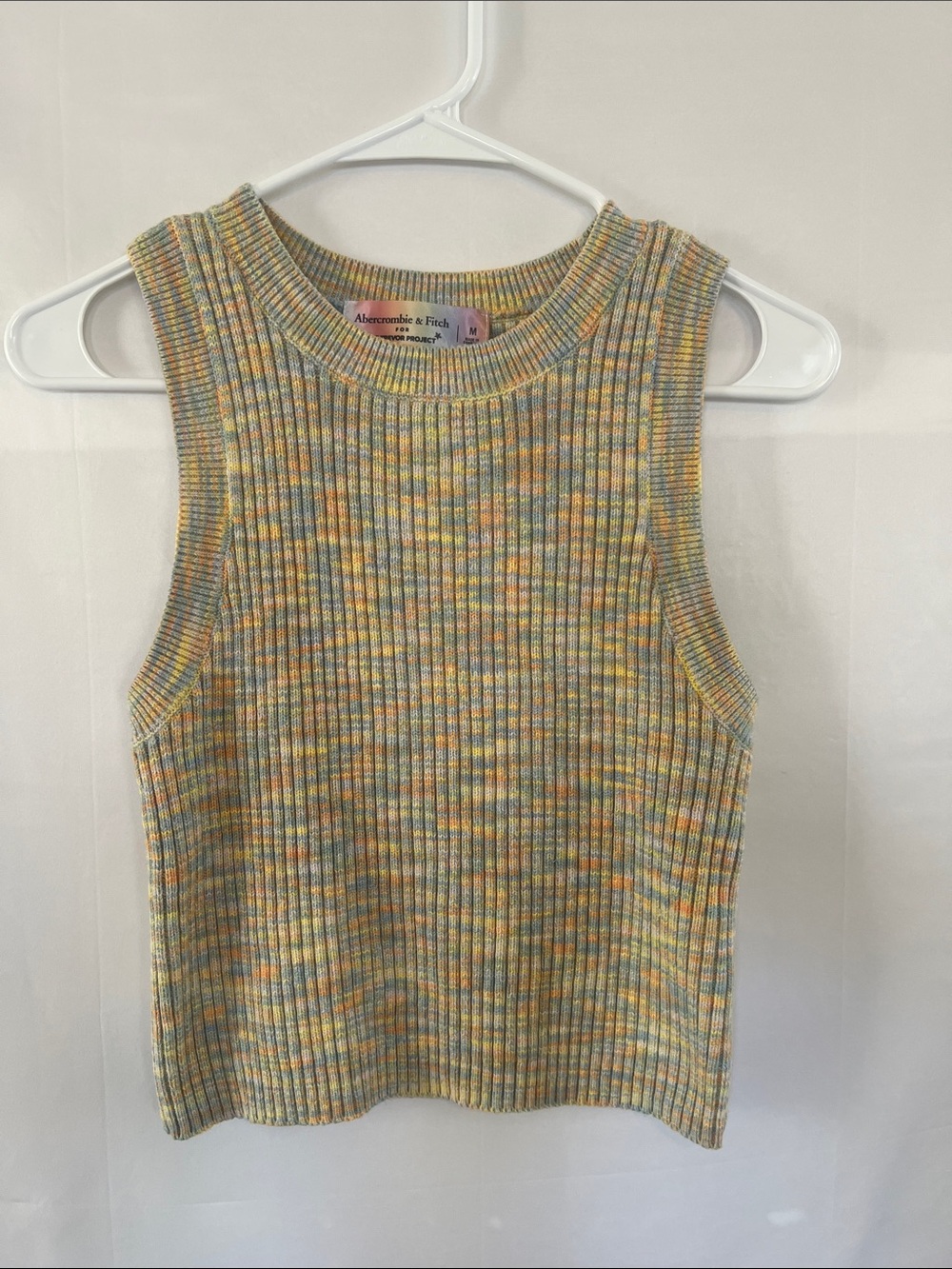 Abercrombie & Fitch Multicolor Ribbed Tank Top, Women's Medium